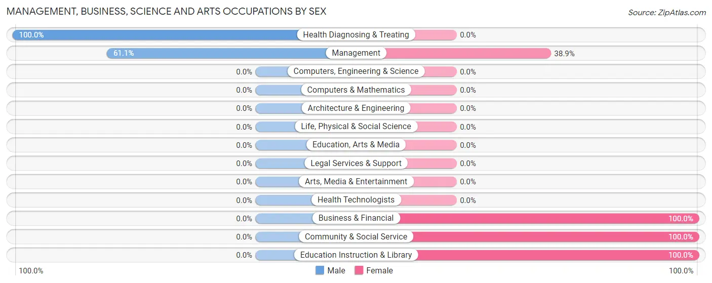 Management, Business, Science and Arts Occupations by Sex in Cibecue