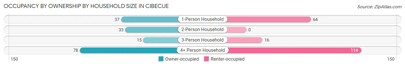 Occupancy by Ownership by Household Size in Cibecue