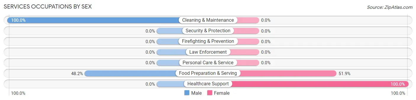 Services Occupations by Sex in Cibecue