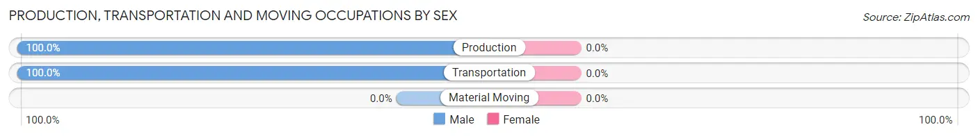 Production, Transportation and Moving Occupations by Sex in Dennehotso
