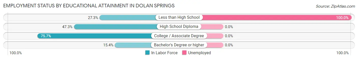 Employment Status by Educational Attainment in Dolan Springs