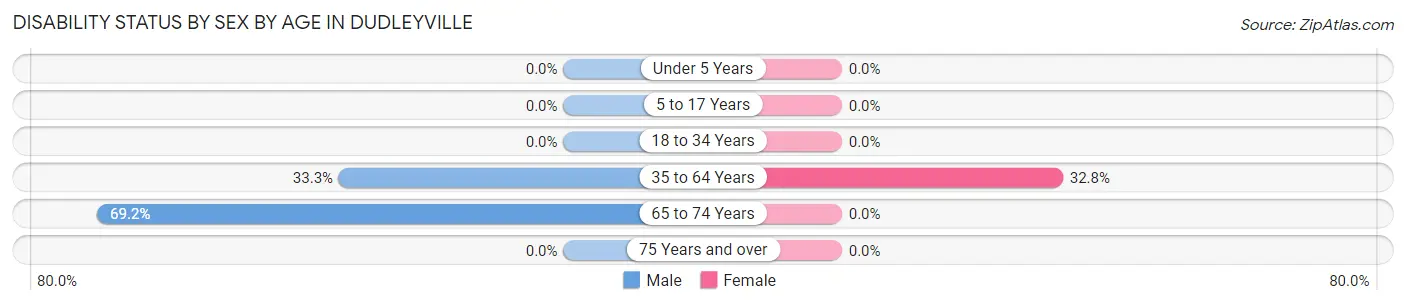 Disability Status by Sex by Age in Dudleyville