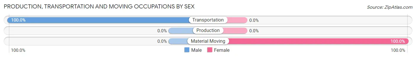 Production, Transportation and Moving Occupations by Sex in El Prado Estates