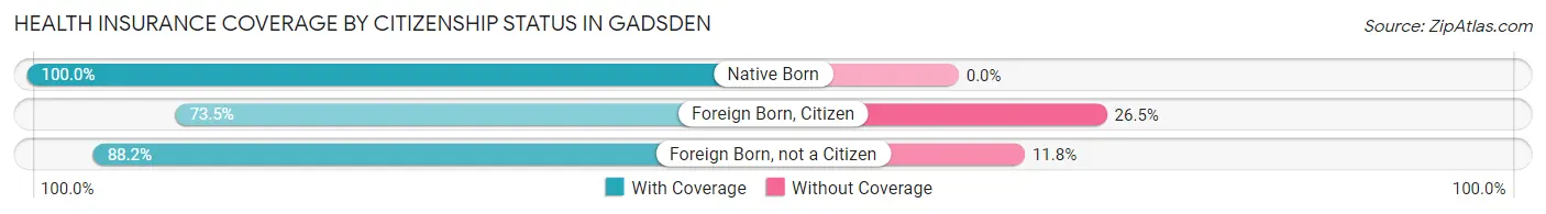 Health Insurance Coverage by Citizenship Status in Gadsden