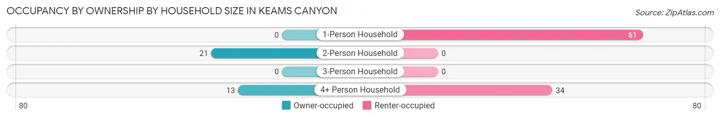 Occupancy by Ownership by Household Size in Keams Canyon