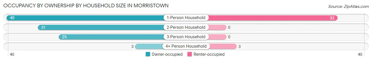 Occupancy by Ownership by Household Size in Morristown