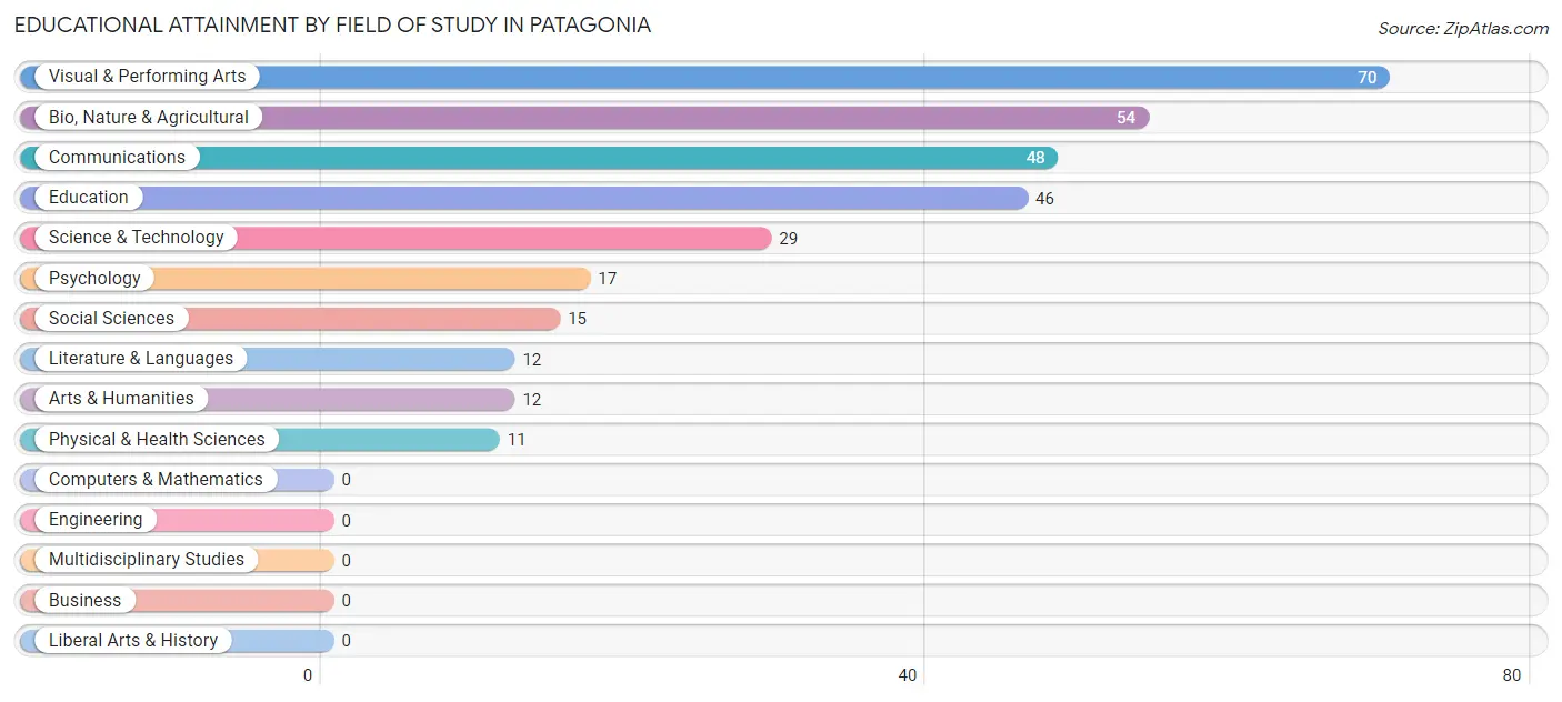Educational Attainment by Field of Study in Patagonia