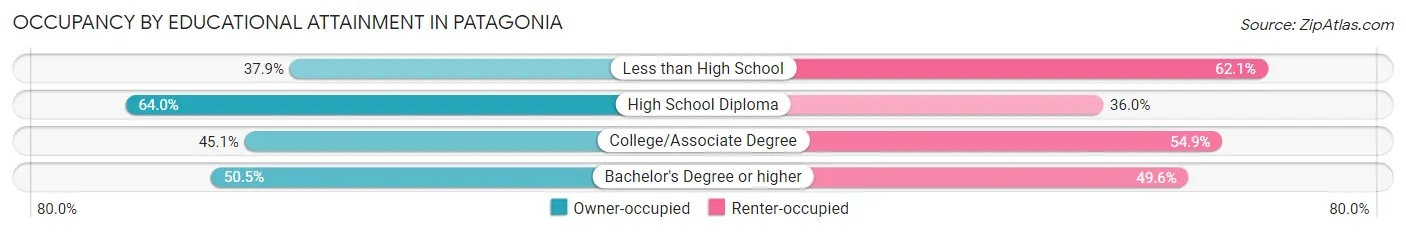 Occupancy by Educational Attainment in Patagonia