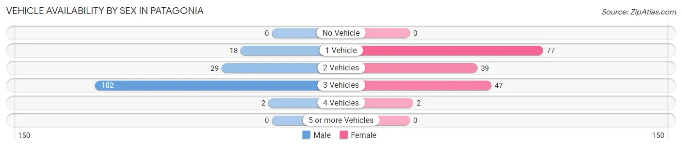 Vehicle Availability by Sex in Patagonia