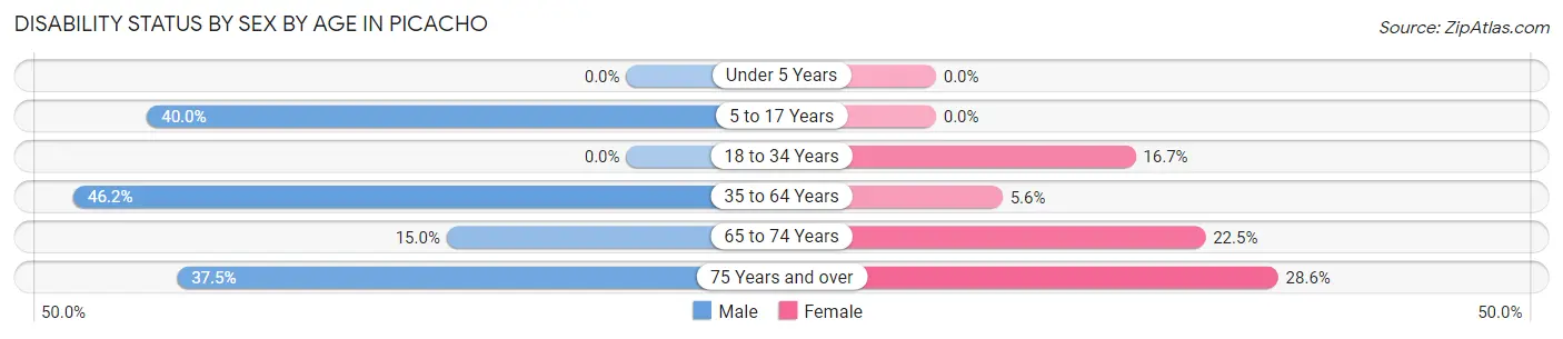 Disability Status by Sex by Age in Picacho
