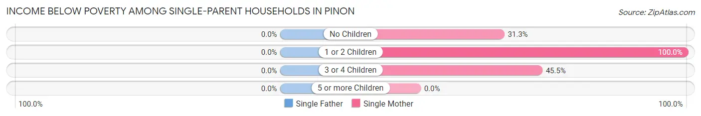 Income Below Poverty Among Single-Parent Households in Pinon