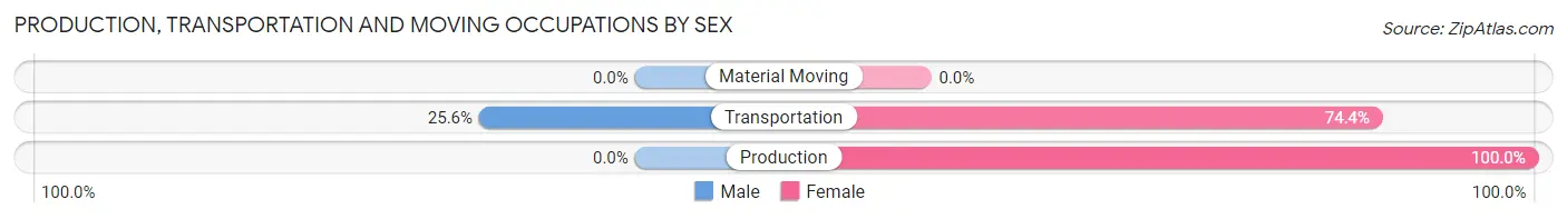 Production, Transportation and Moving Occupations by Sex in Pinon