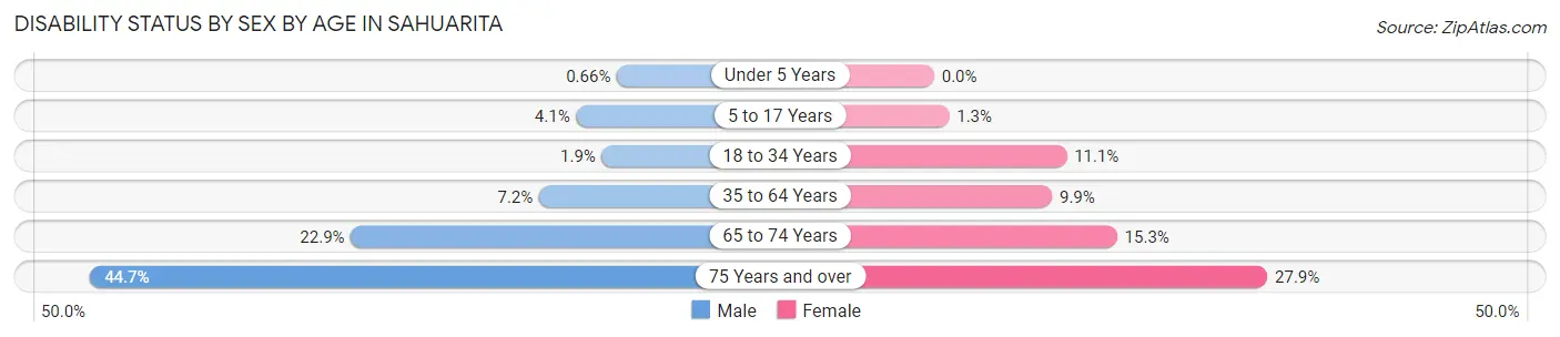 Disability Status by Sex by Age in Sahuarita
