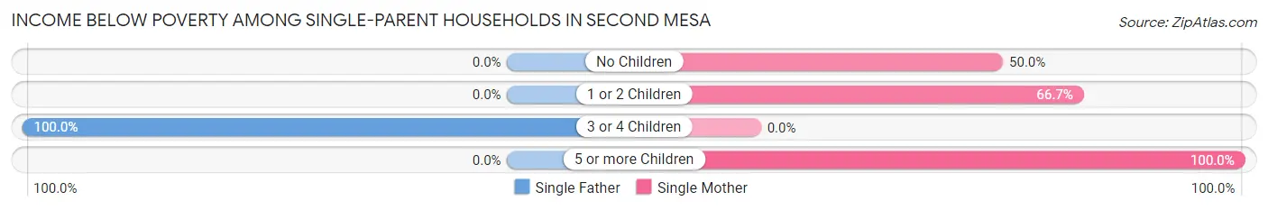 Income Below Poverty Among Single-Parent Households in Second Mesa