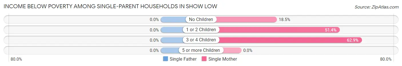Income Below Poverty Among Single-Parent Households in Show Low