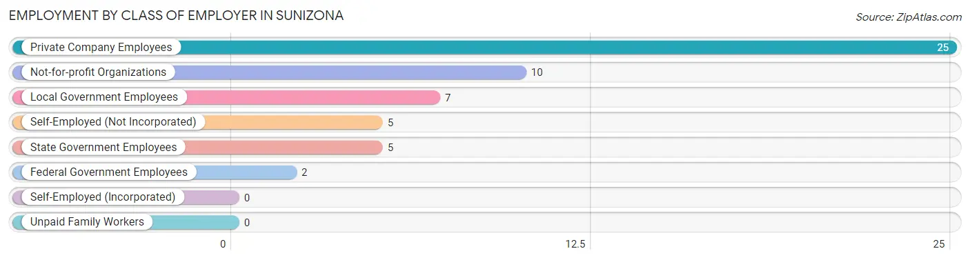 Employment by Class of Employer in Sunizona