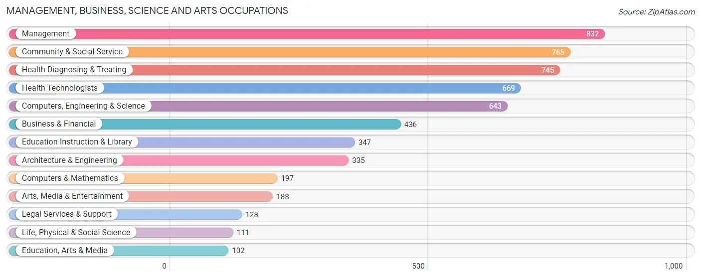 Management, Business, Science and Arts Occupations in Tanque Verde