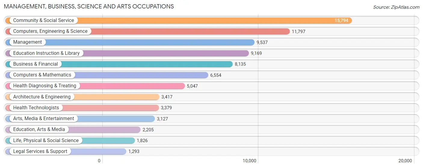 Management, Business, Science and Arts Occupations in Tempe