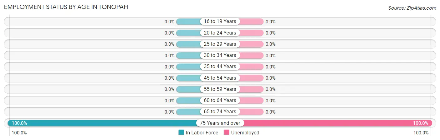 Employment Status by Age in Tonopah