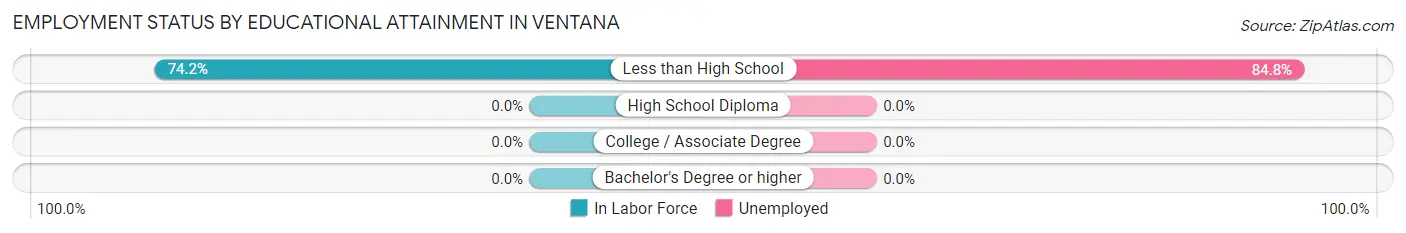 Employment Status by Educational Attainment in Ventana