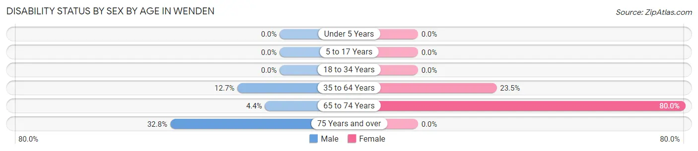 Disability Status by Sex by Age in Wenden