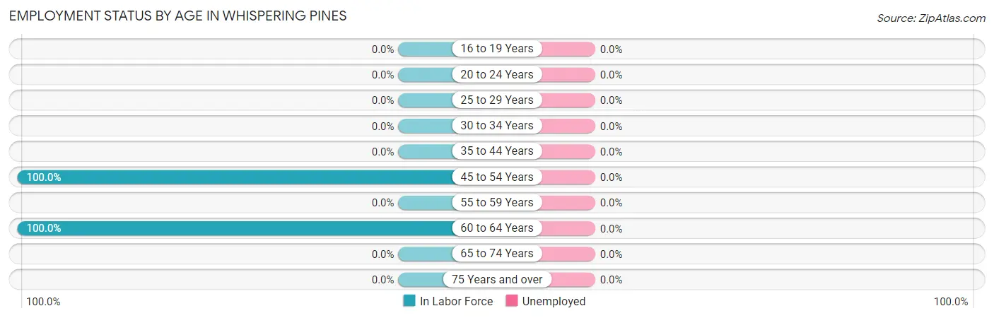 Employment Status by Age in Whispering Pines