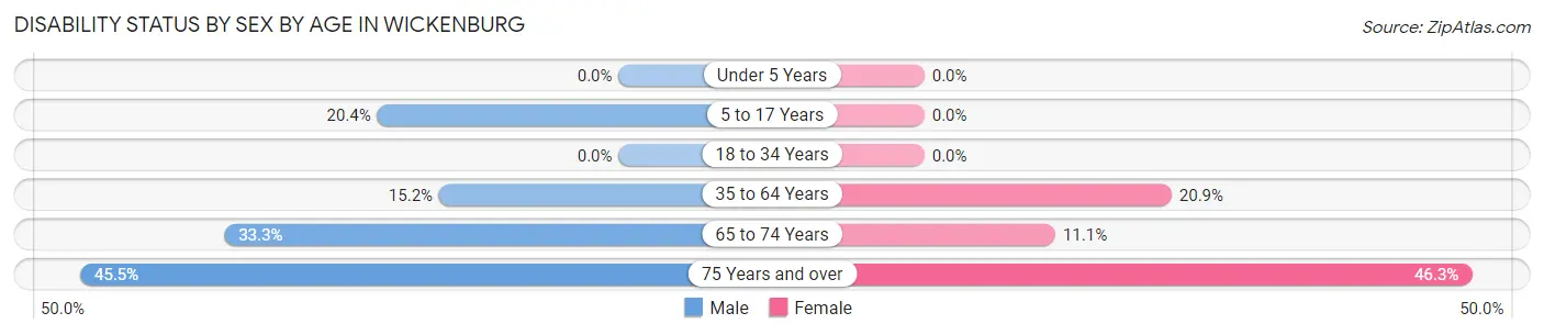 Disability Status by Sex by Age in Wickenburg