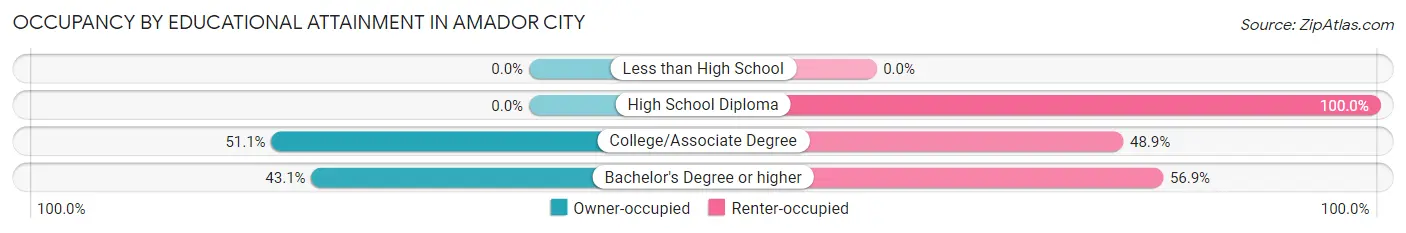 Occupancy by Educational Attainment in Amador City