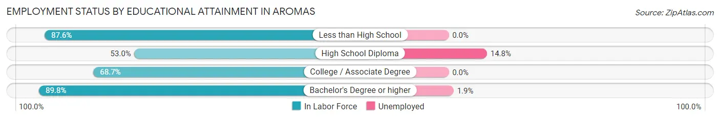 Employment Status by Educational Attainment in Aromas