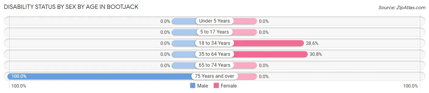 Disability Status by Sex by Age in Bootjack