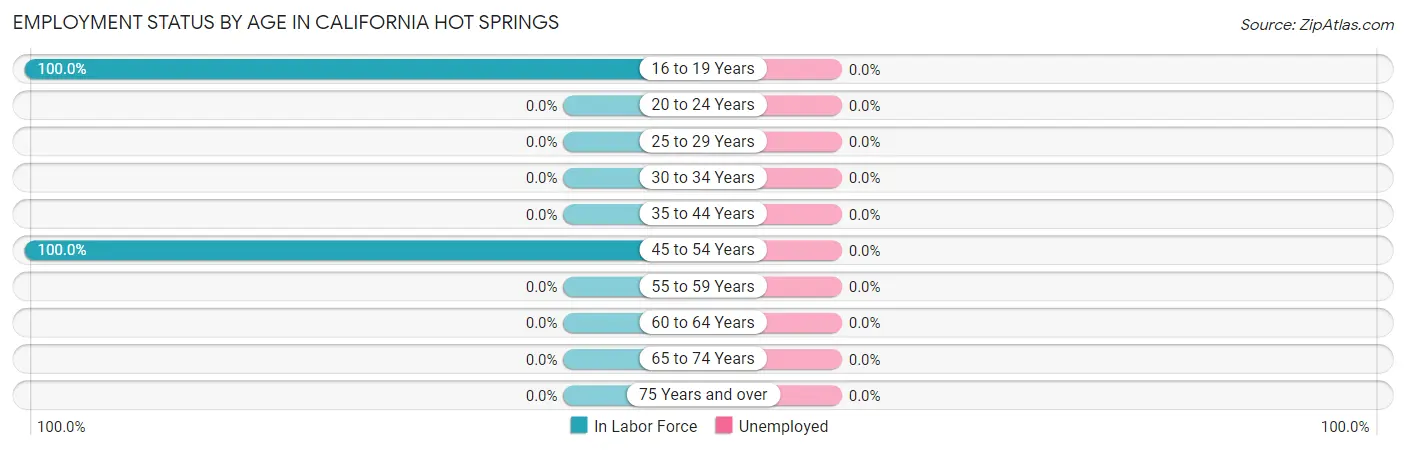 Employment Status by Age in California Hot Springs