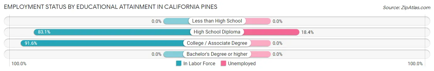Employment Status by Educational Attainment in California Pines