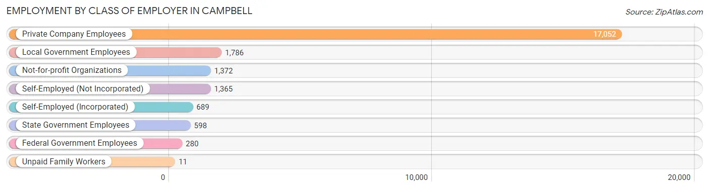 Employment by Class of Employer in Campbell