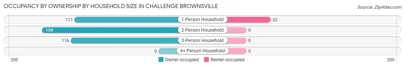 Occupancy by Ownership by Household Size in Challenge Brownsville