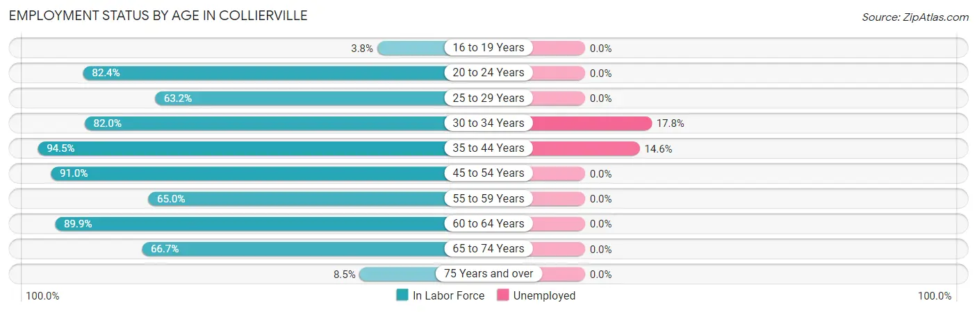 Employment Status by Age in Collierville