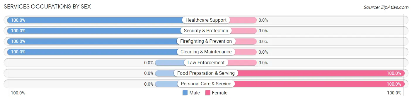 Services Occupations by Sex in Denair
