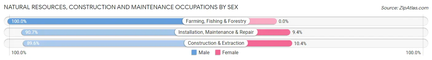 Natural Resources, Construction and Maintenance Occupations by Sex in El Sobrante CDP Contra Costa County
