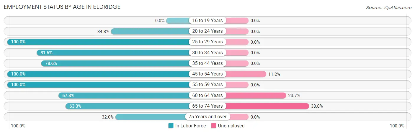 Employment Status by Age in Eldridge