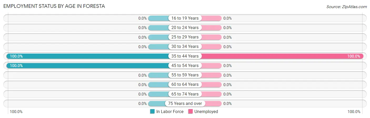 Employment Status by Age in Foresta