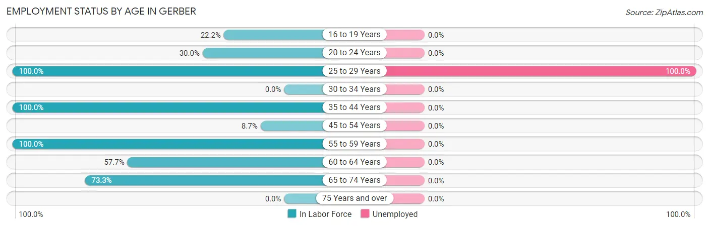 Employment Status by Age in Gerber