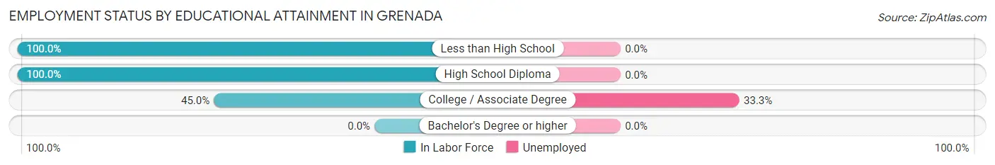 Employment Status by Educational Attainment in Grenada