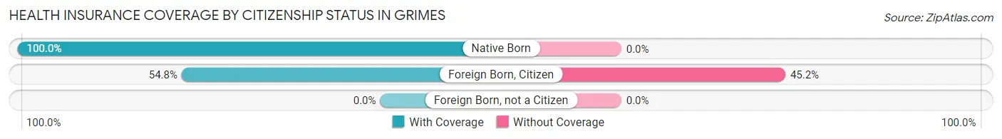 Health Insurance Coverage by Citizenship Status in Grimes