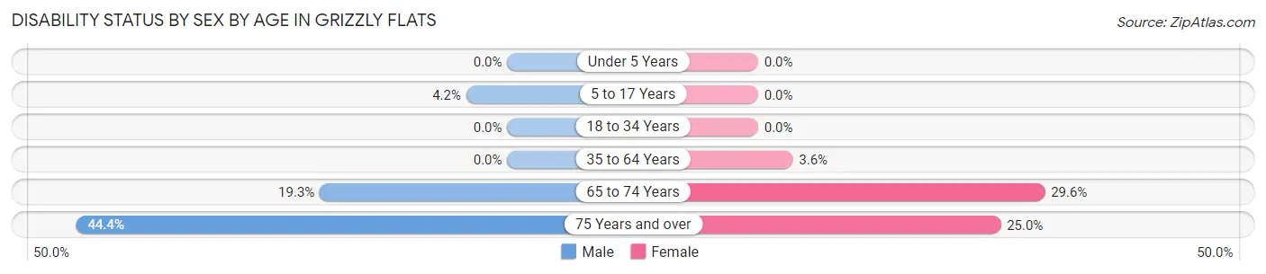 Disability Status by Sex by Age in Grizzly Flats