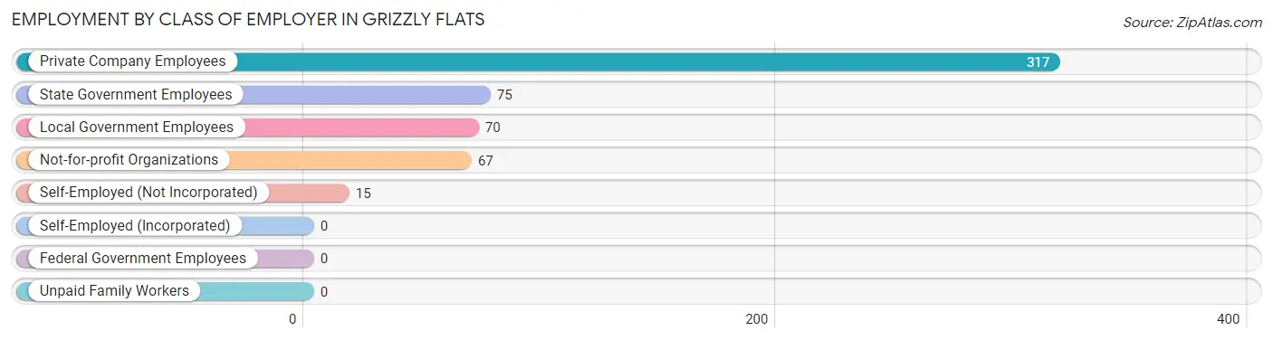 Employment by Class of Employer in Grizzly Flats