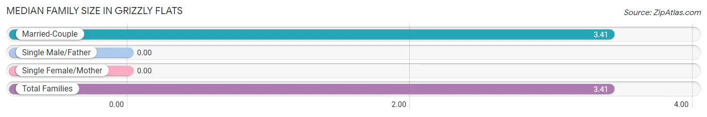 Median Family Size in Grizzly Flats