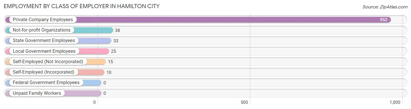 Employment by Class of Employer in Hamilton City