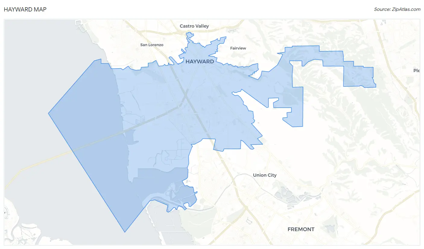 Hayward Map