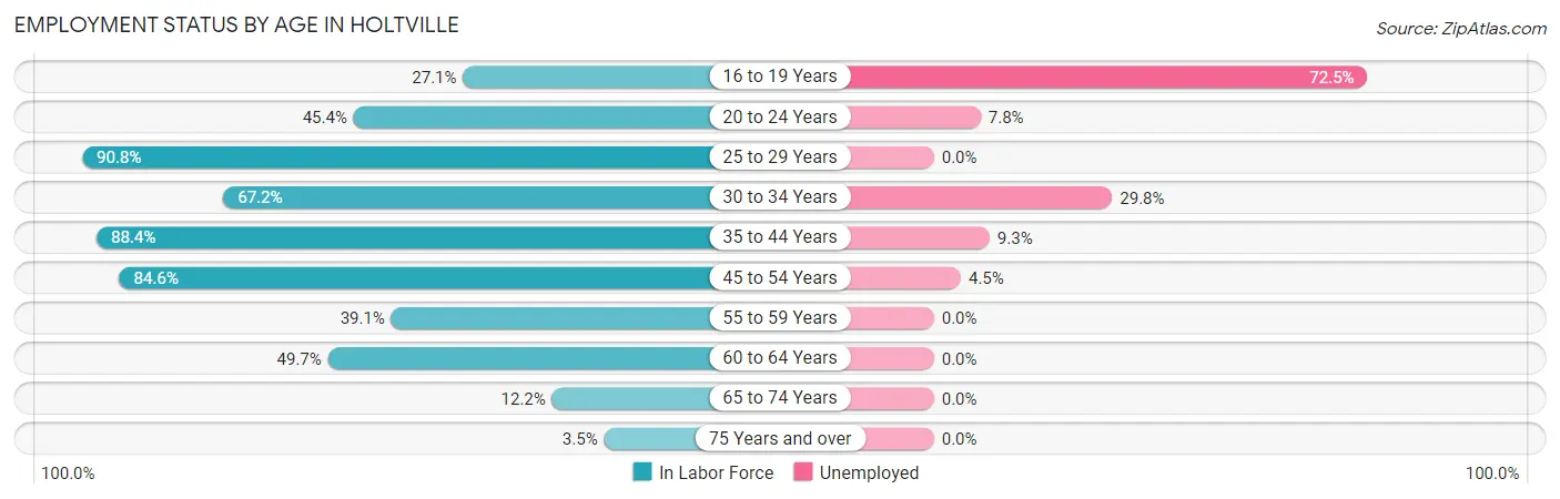 Employment Status by Age in Holtville