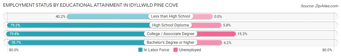 Employment Status by Educational Attainment in Idyllwild Pine Cove