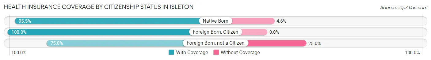 Health Insurance Coverage by Citizenship Status in Isleton